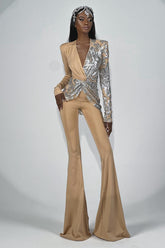 Long Sleeve Sequin Jumpsuit | Dress In Beauty